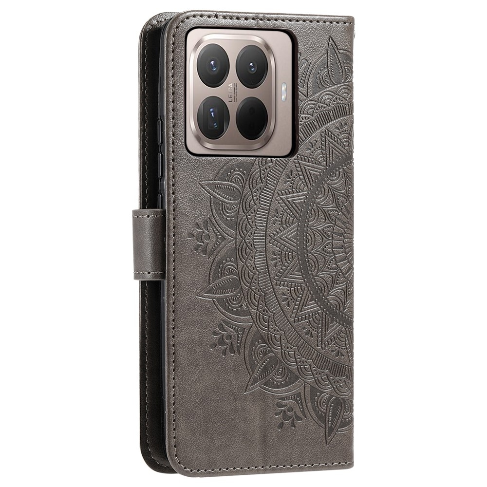 Mandala knížkové pouzdro na mobil Xiaomi 17T - šedé