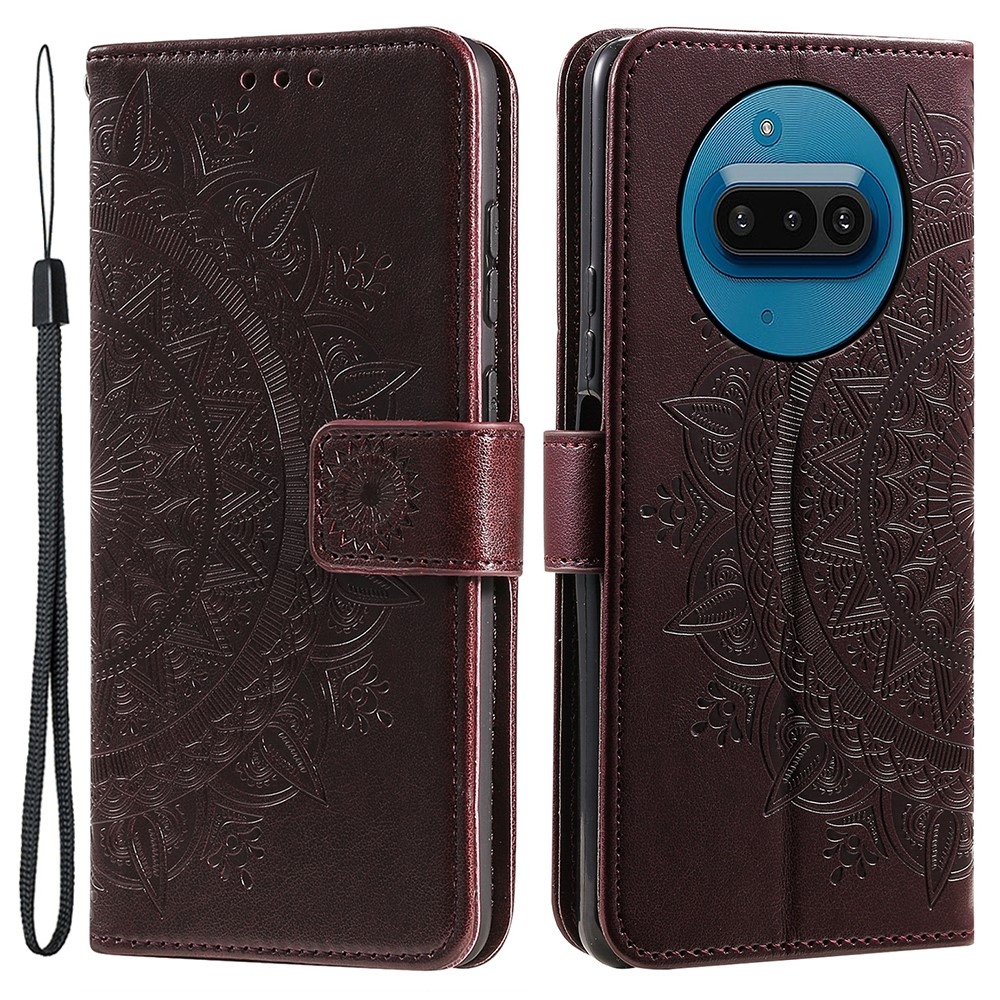 Mandala knížkové pouzdro na Nothing Phone (3a) - hnědé