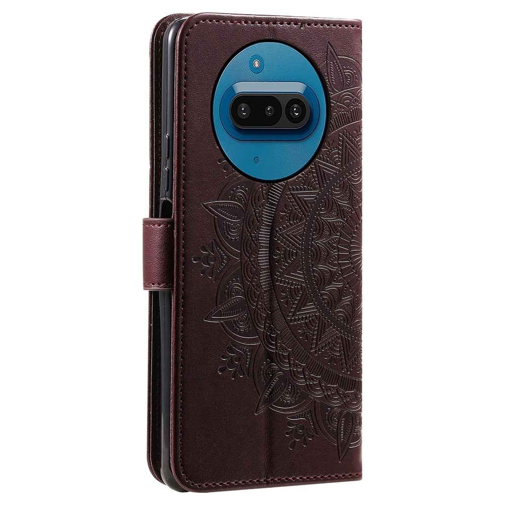Mandala knížkové pouzdro na Nothing Phone (3a) - hnědé