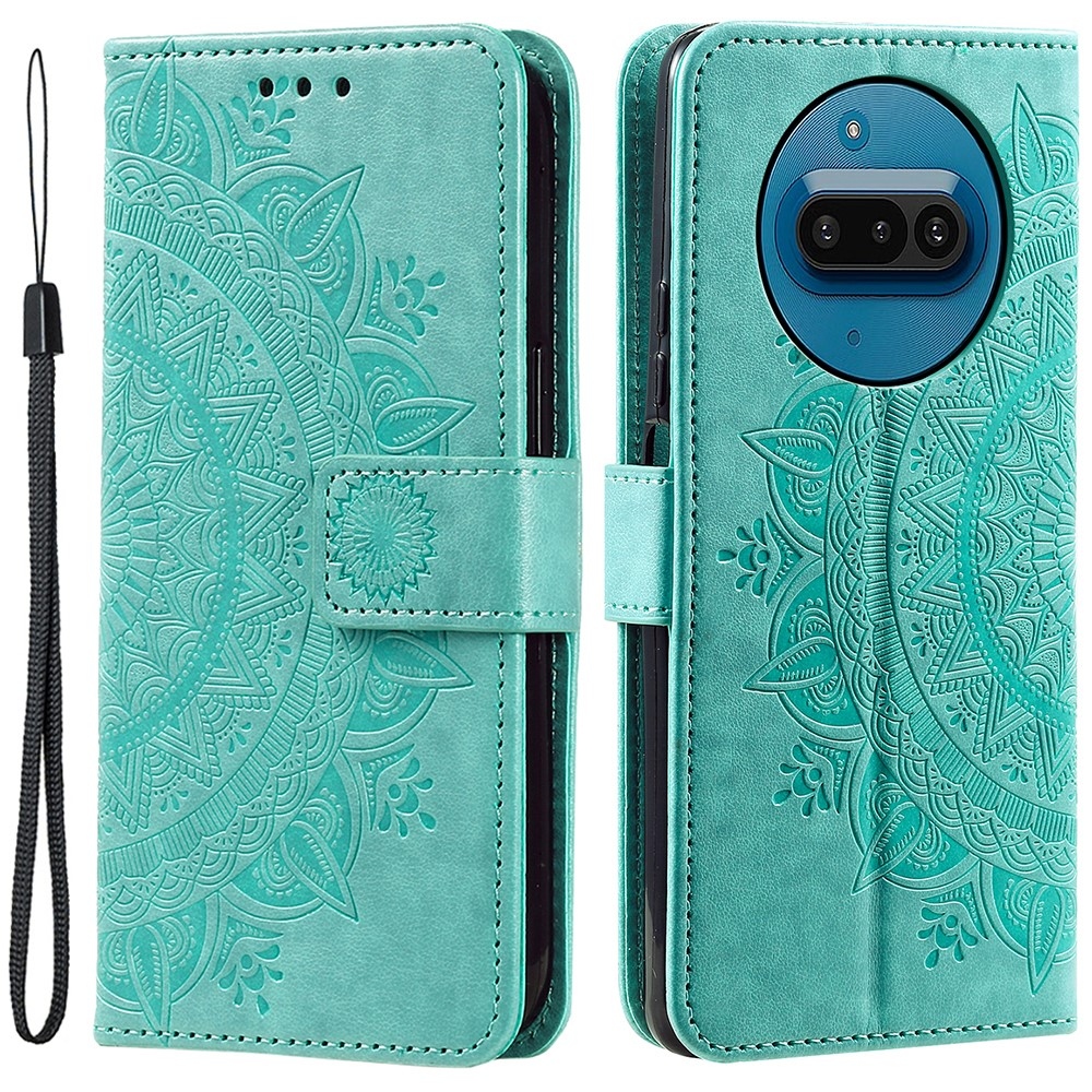 Mandala knížkové pouzdro na Nothing Phone (3a) - modrozelené