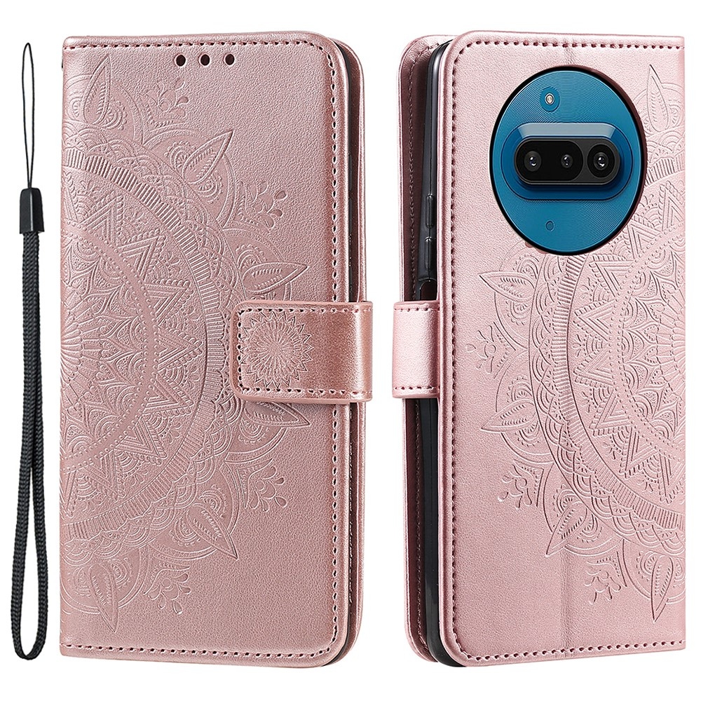 Mandala knížkové pouzdro na Nothing Phone (3a) - růžovozlaté