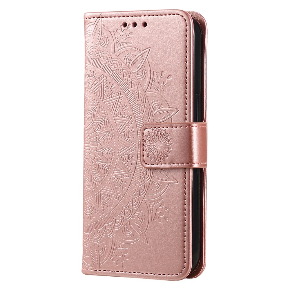 Mandala knížkové pouzdro na Nothing Phone (3a) - růžovozlaté