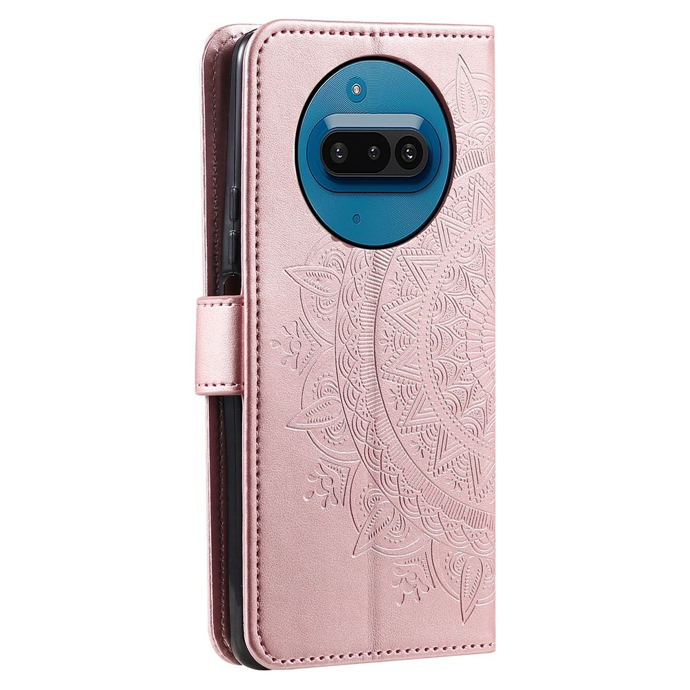 Mandala knížkové pouzdro na Nothing Phone (3a) - růžovozlaté