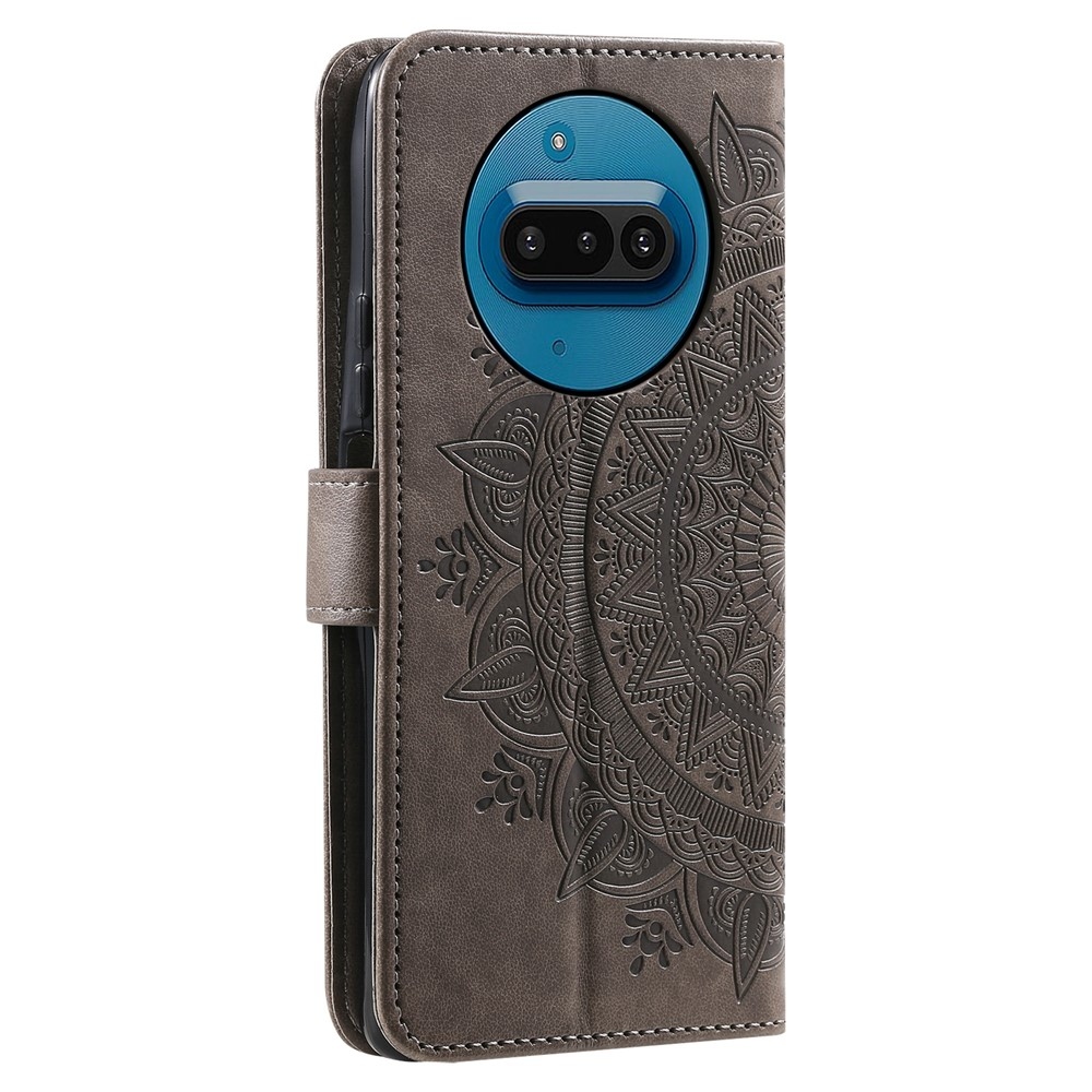 Mandala knížkové pouzdro na Nothing Phone (3a) - šedé