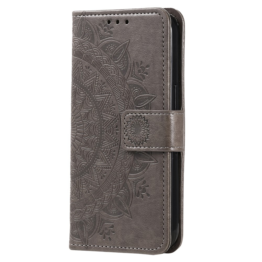 Mandala knížkové pouzdro na Nothing Phone (3a) - šedé