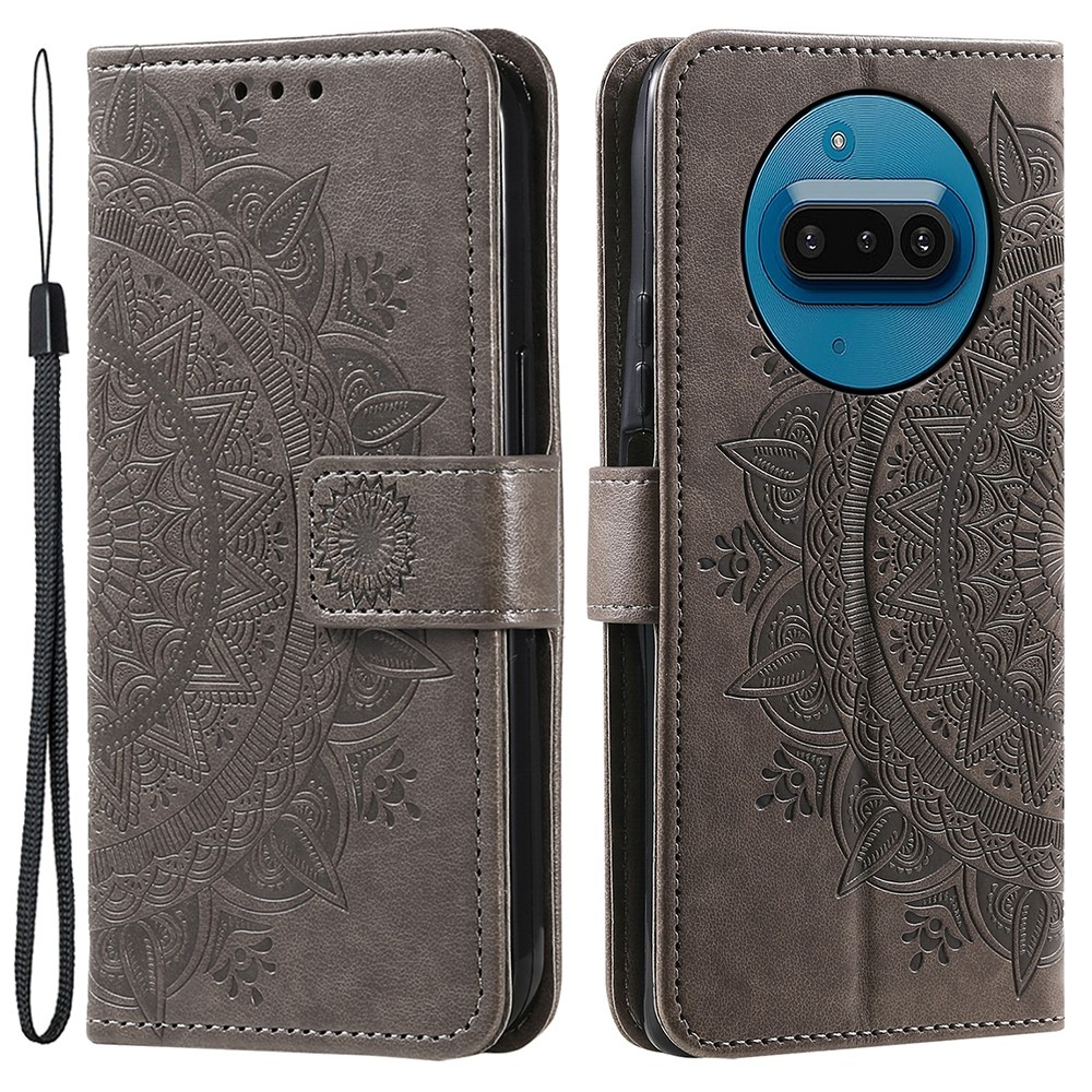 Mandala knížkové pouzdro na Nothing Phone (3a) - šedé