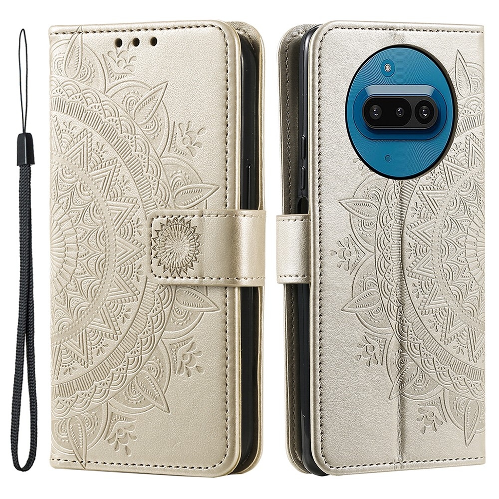 Mandala knížkové pouzdro na Nothing Phone (3a) - zlaté