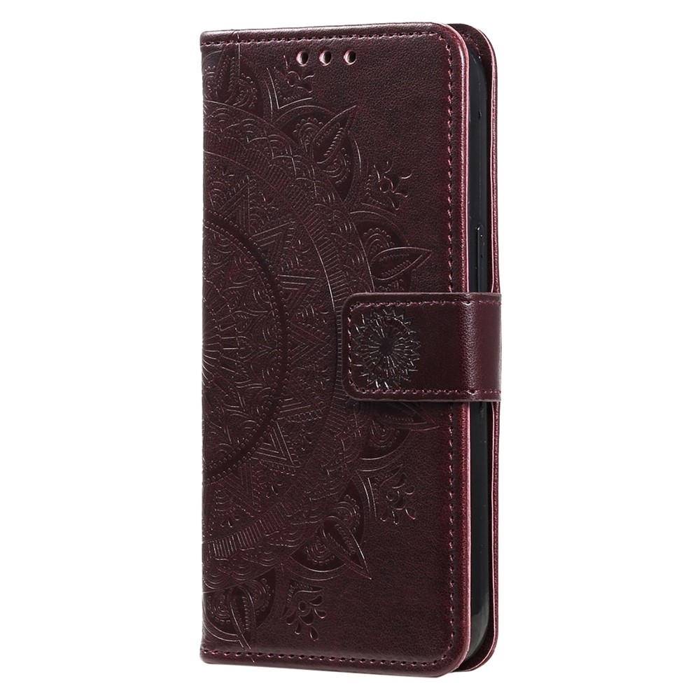 Mandala knížkové pouzdro na OnePlus 15R 5G - hnědé