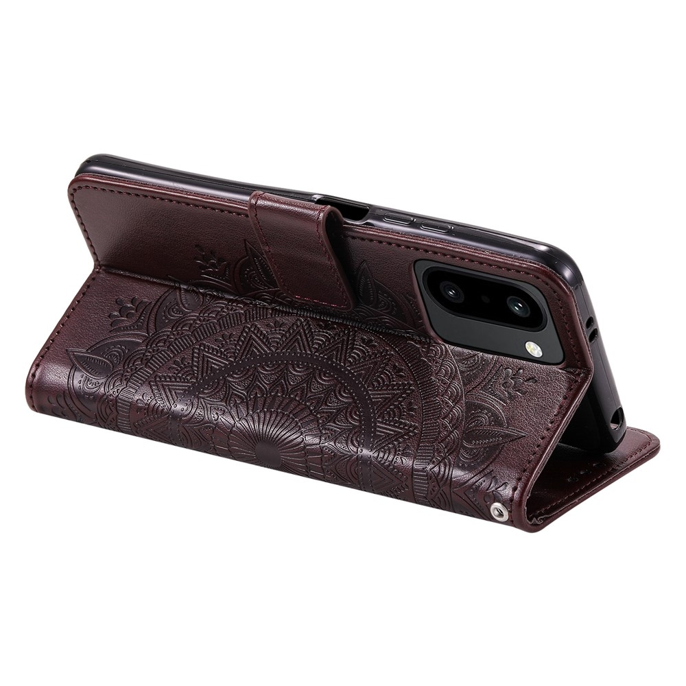 Mandala knížkové pouzdro na OnePlus 15R 5G - hnědé