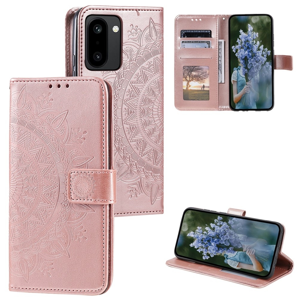 Mandala knížkové pouzdro na OnePlus 15R 5G - růžovozlaté