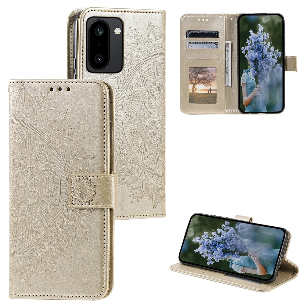 Mandala knížkové pouzdro na OnePlus 15R 5G - zlaté