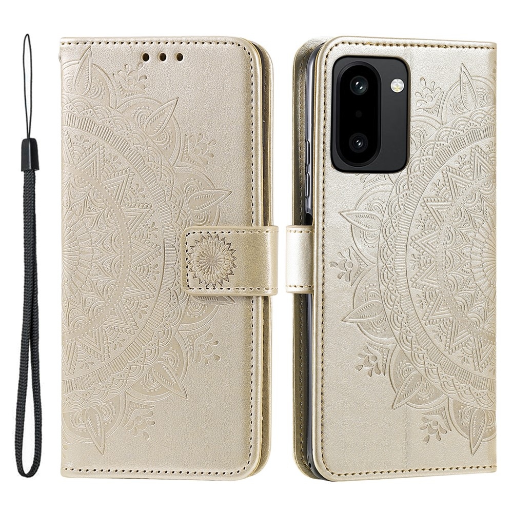 Mandala knížkové pouzdro na OnePlus 15R 5G - zlaté