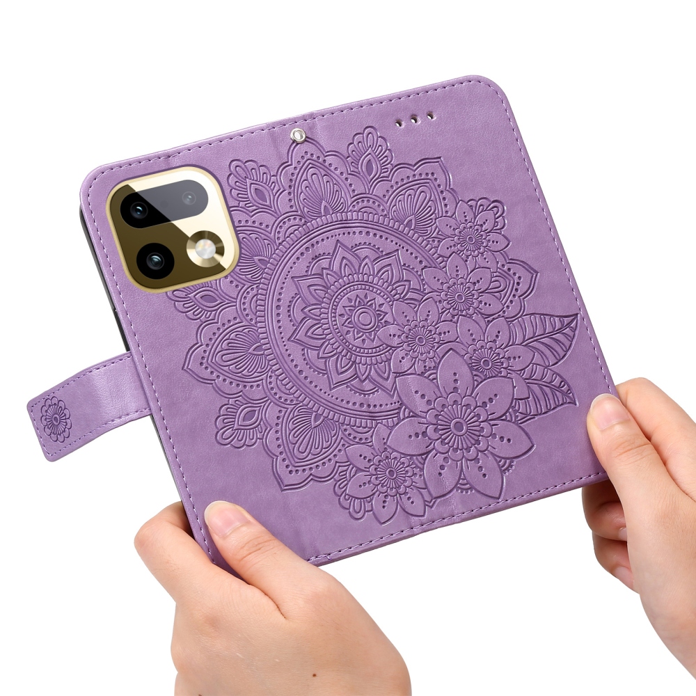 Mandala knížkové pouzdro na Realme 16 Pro+ 5G - fialové