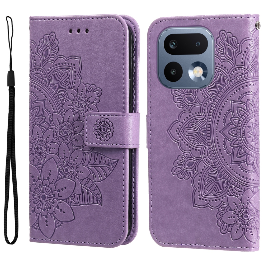 Mandala knížkové pouzdro na Realme 16 Pro 5G - fialové