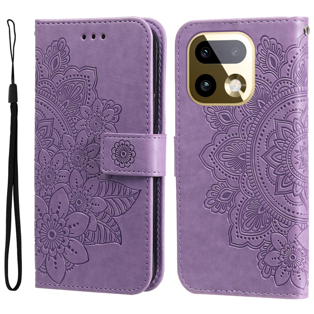 Mandala knížkové pouzdro na Realme 16 Pro+ 5G - fialové