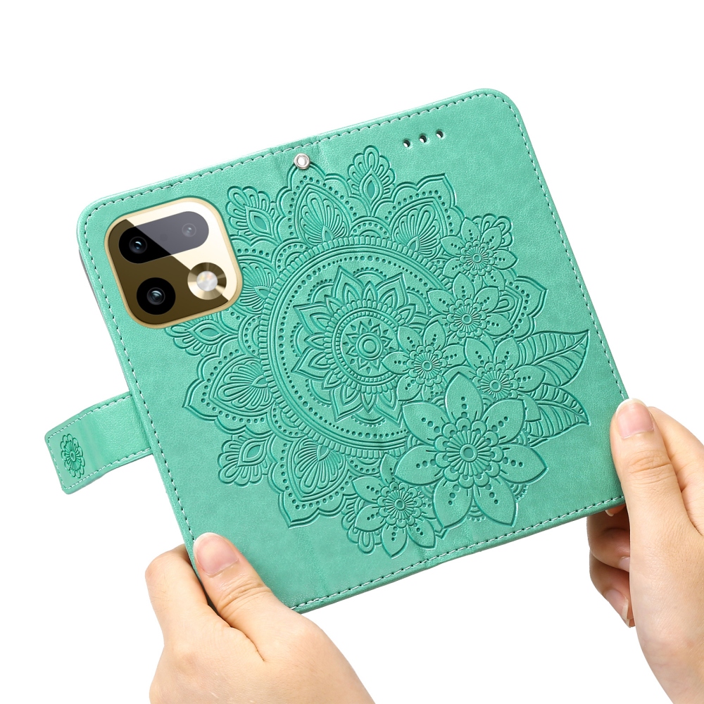 Mandala knížkové pouzdro na Realme 16 Pro+ 5G - modrozelené