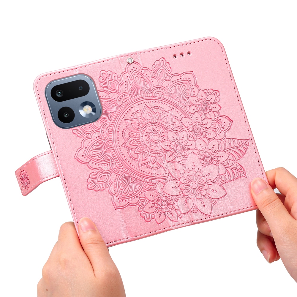 Mandala knížkové pouzdro na Realme 16 Pro 5G - růžové
