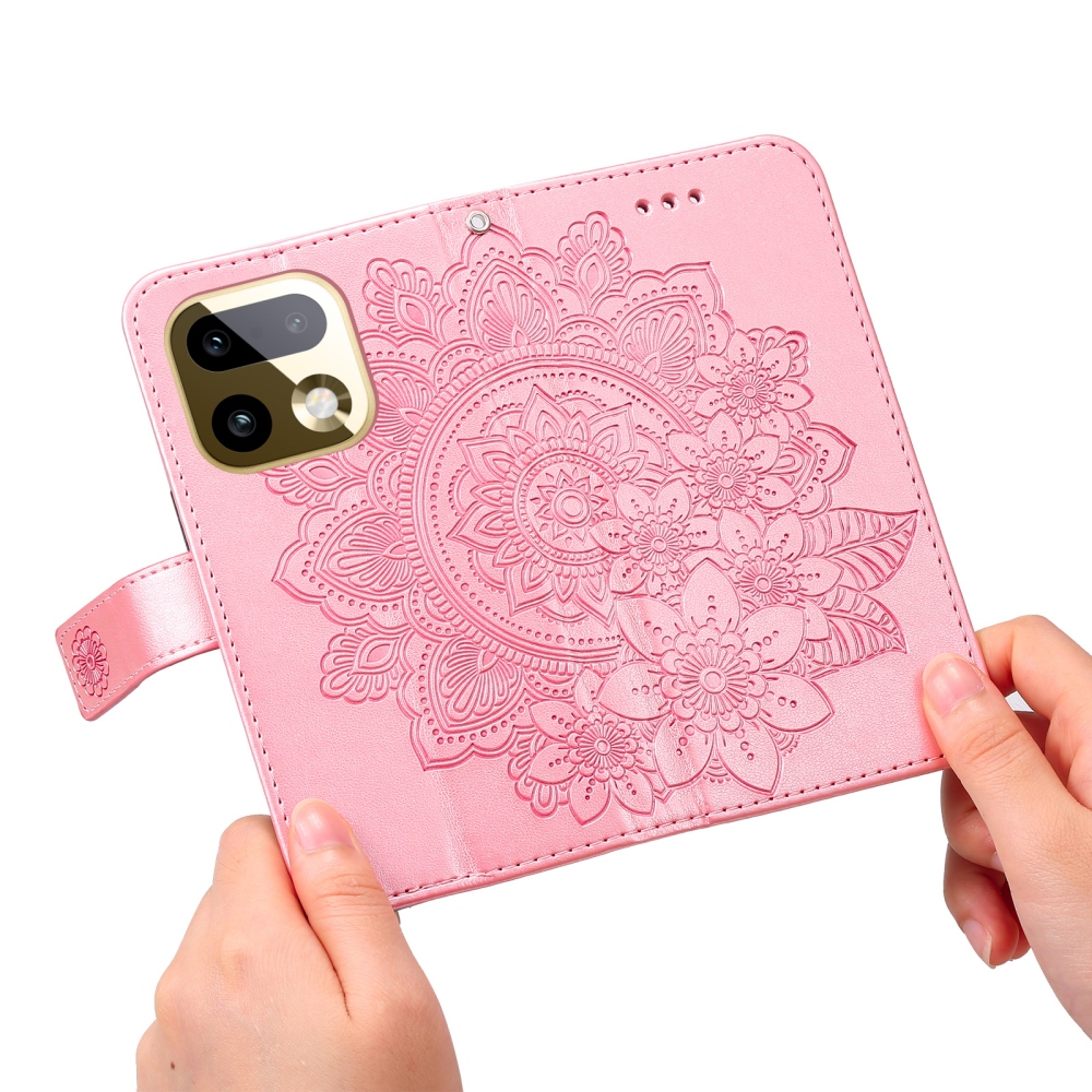 Mandala knížkové pouzdro na Realme 16 Pro+ 5G - růžové
