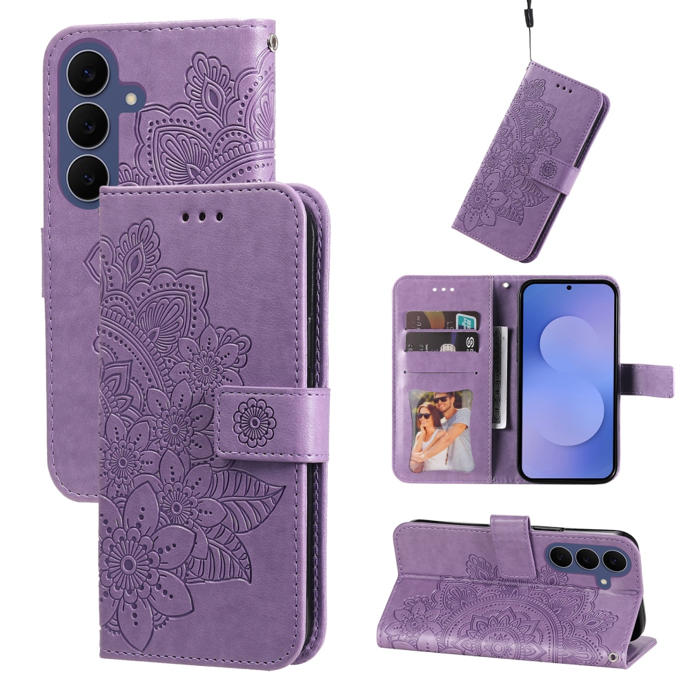 Mandala knížkové pouzdro na Samsung Galaxy S26 FE - fialové