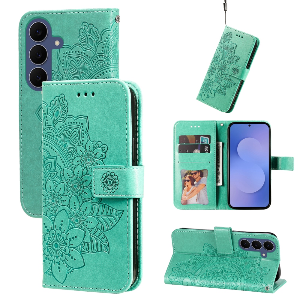 Mandala knížkové pouzdro na Samsung Galaxy S26 FE - modrozelené
