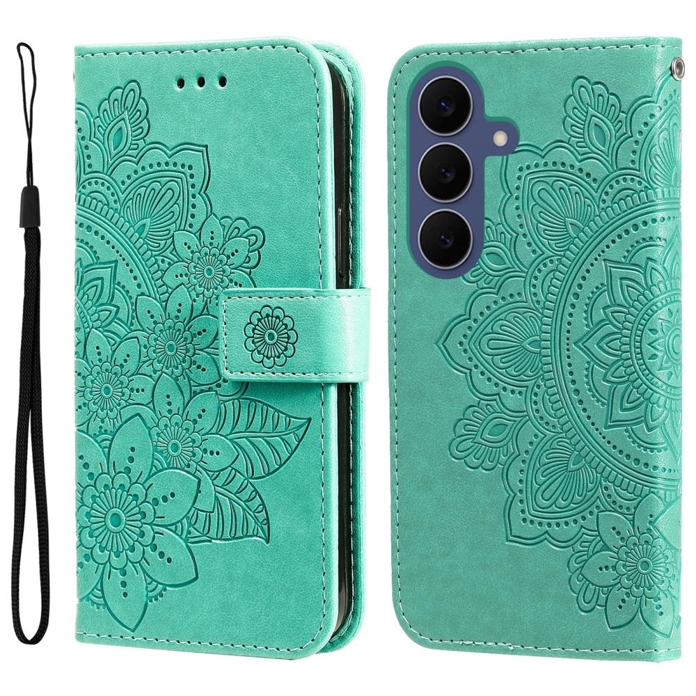Mandala knížkové pouzdro na Samsung Galaxy S26 FE - modrozelené