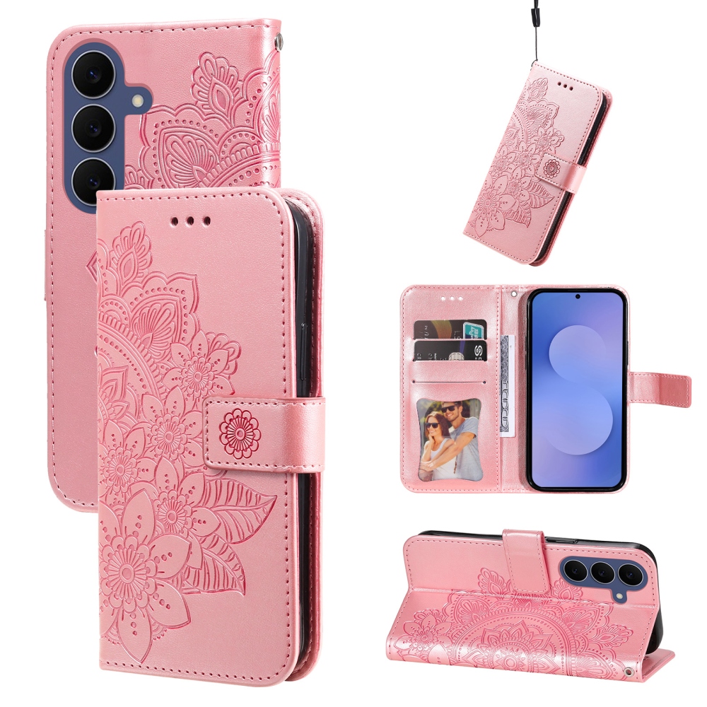 Mandala knížkové pouzdro na Samsung Galaxy S26 FE - růžové