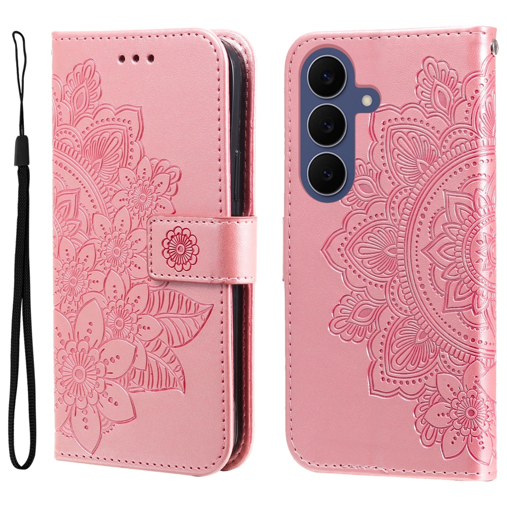 Mandala knížkové pouzdro na Samsung Galaxy S26 FE - růžové