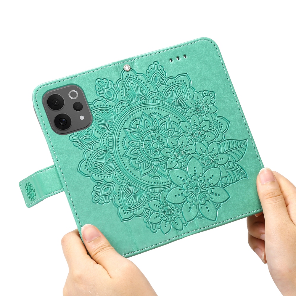Mandala knížkové pouzdro na Vivo V70 5G - modrozelené