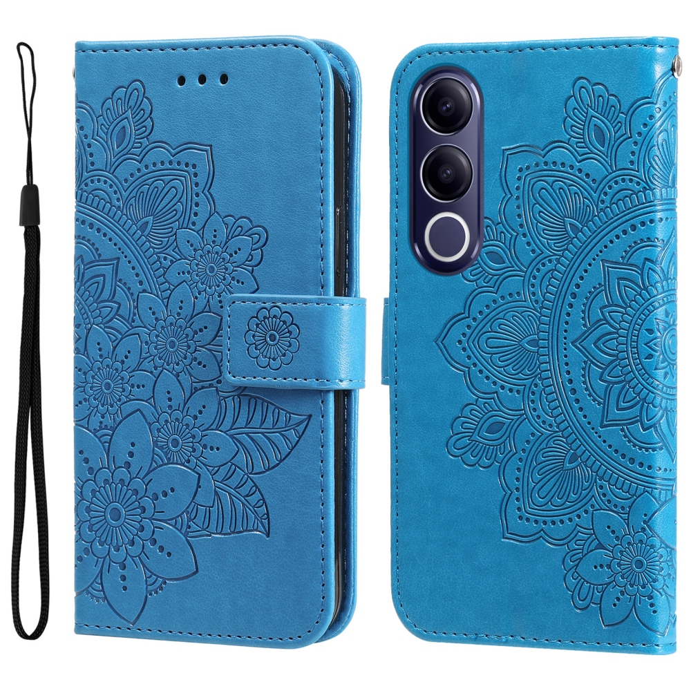 Mandala knížkové pouzdro na Vivo V70 FE 5G - modré