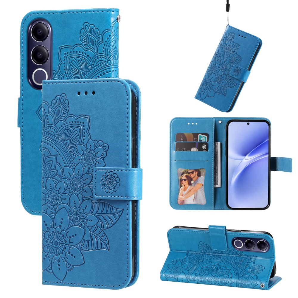 Mandala knížkové pouzdro na Vivo V70 FE 5G - modré