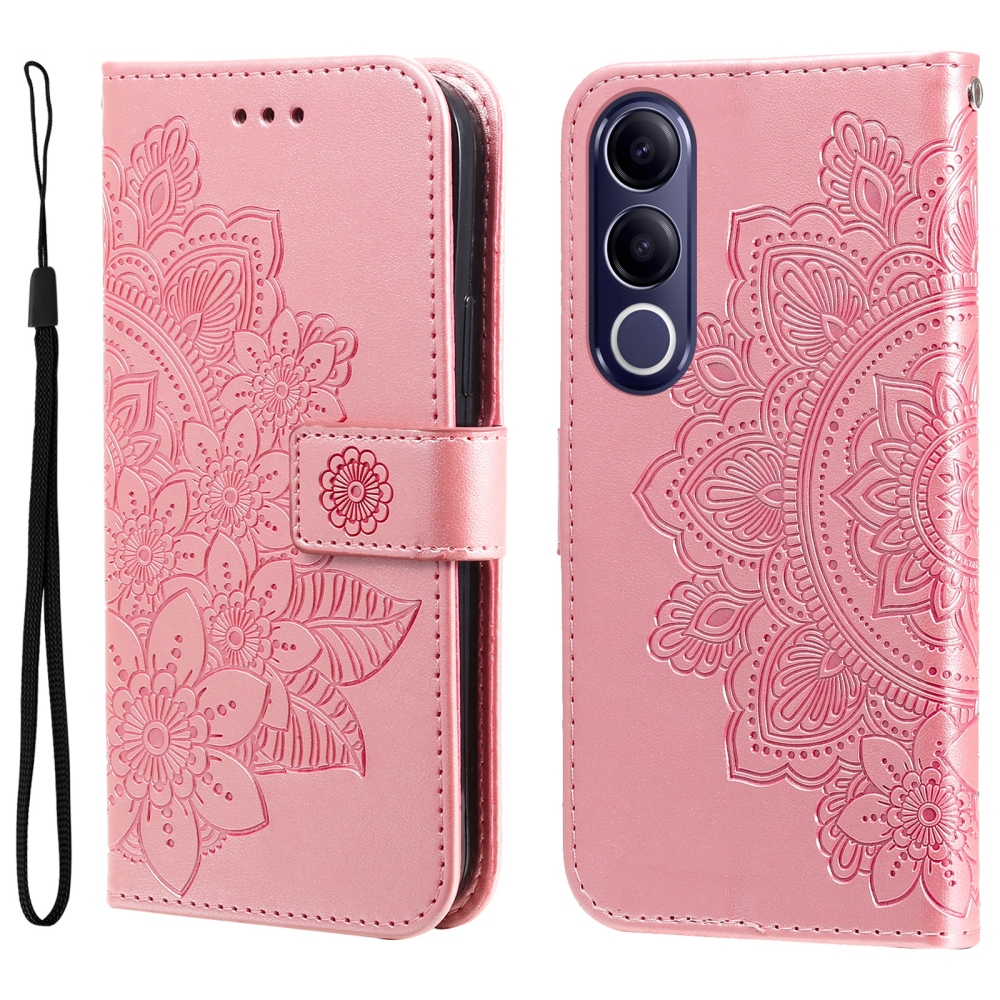 Mandala knížkové pouzdro na Vivo V70 FE 5G - růžové