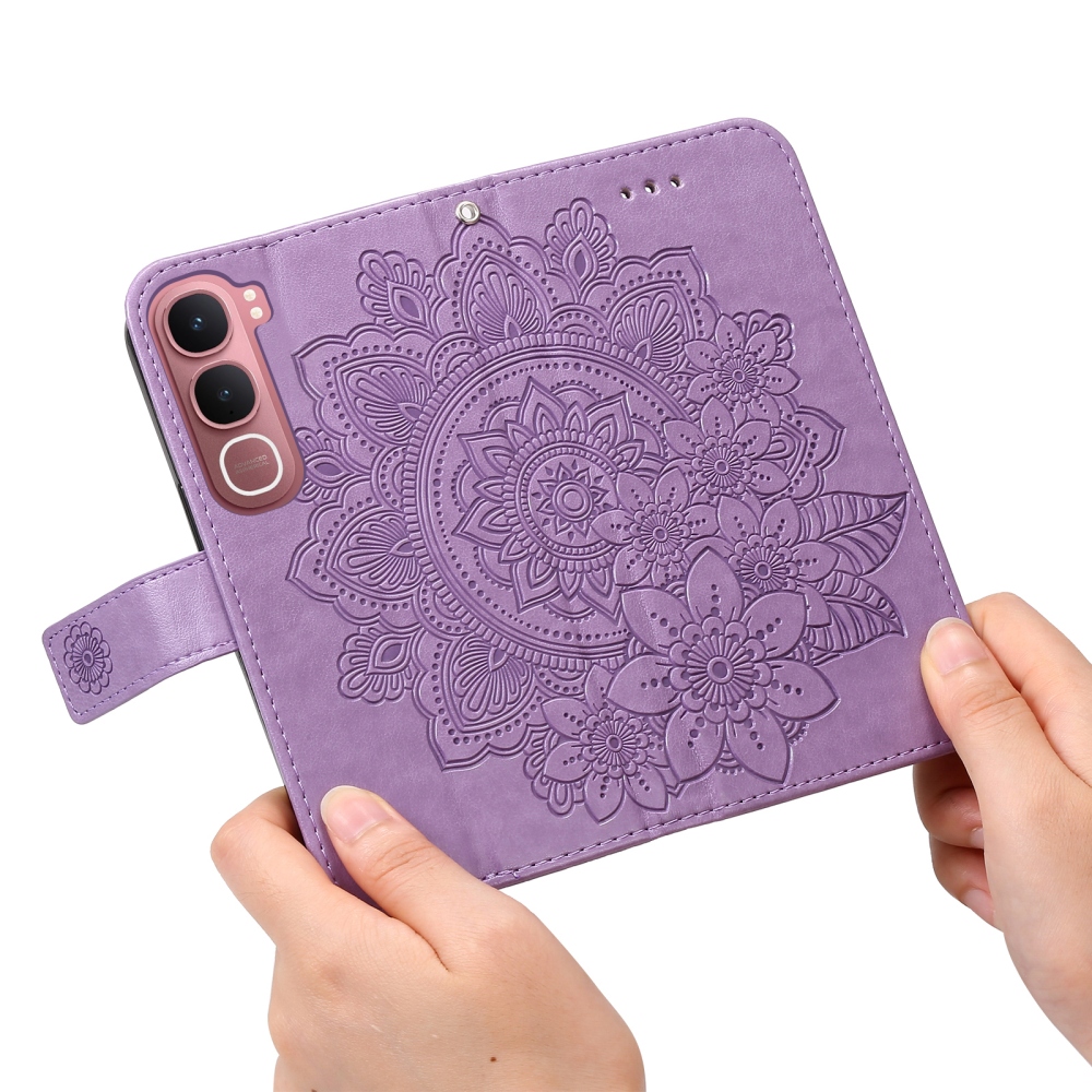 Mandala knížkové pouzdro na Vivo Y21d/Vivo Y31 5G - fialové