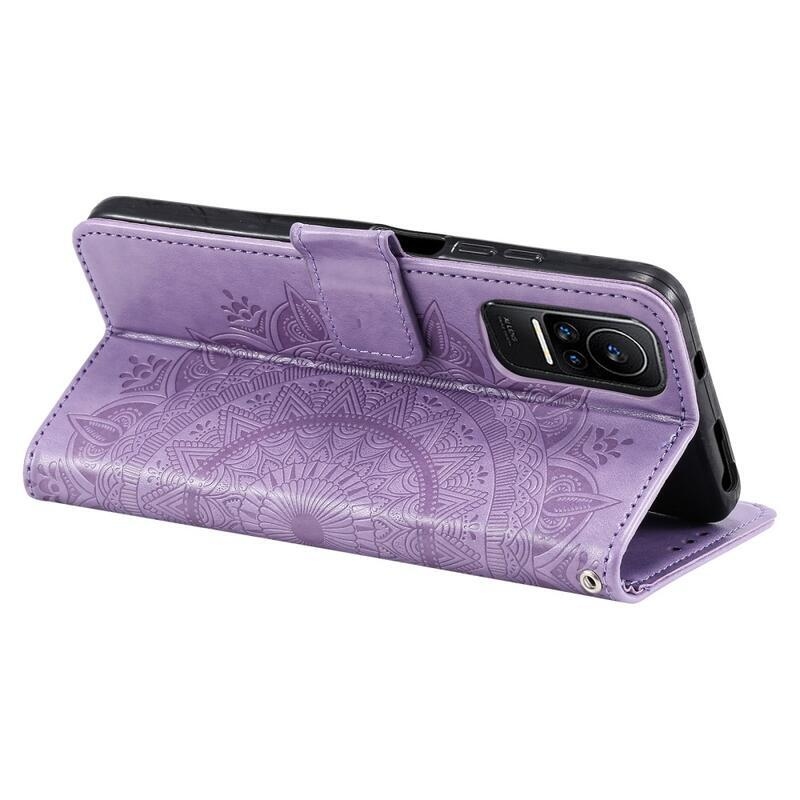Mandala knížkové pouzdro na Xiaomi 13 Lite - fialové