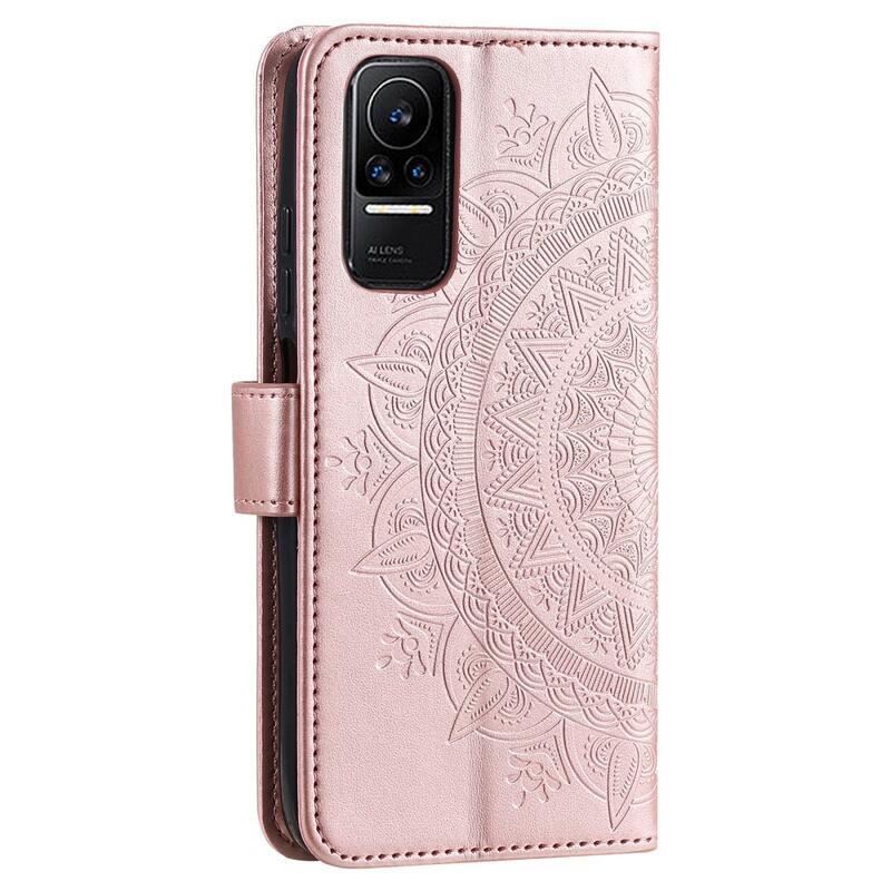 Mandala knížkové pouzdro na Xiaomi 13 Lite - růžovozlaté
