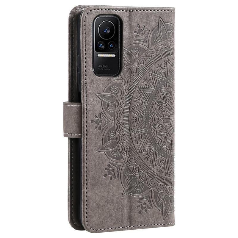 Mandala knížkové pouzdro na Xiaomi 13 Lite - šedé
