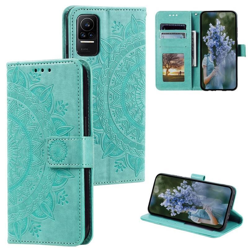 Mandala knížkové pouzdro na Xiaomi 13 Lite - zelené