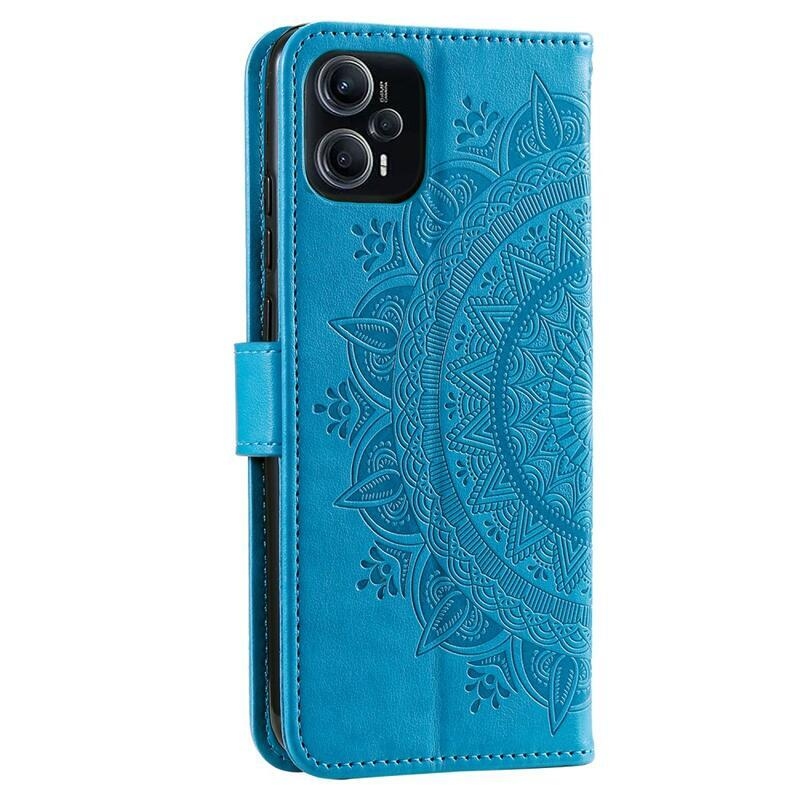 Mandala knížkové pouzdro na Xiaomi Poco F5 - modré