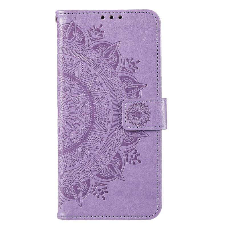 Mandala knížkové pouzdro na Xiaomi Poco F5 Pro - fialové