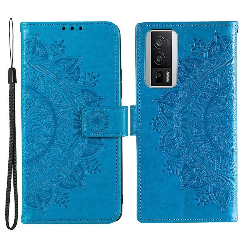Mandala knížkové pouzdro na Xiaomi Poco F5 Pro - modré