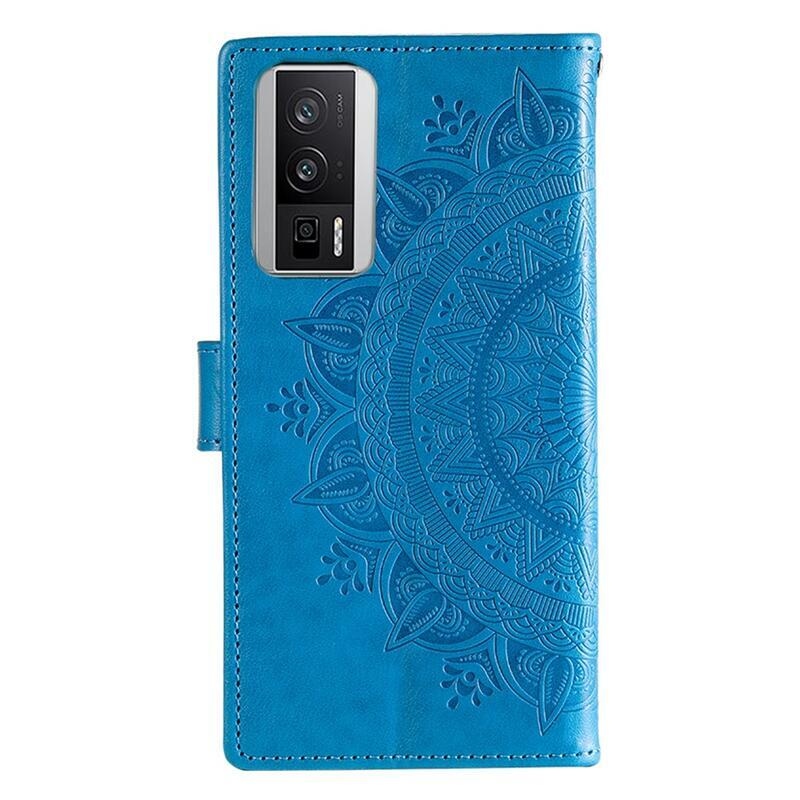 Mandala knížkové pouzdro na Xiaomi Poco F5 Pro - modré