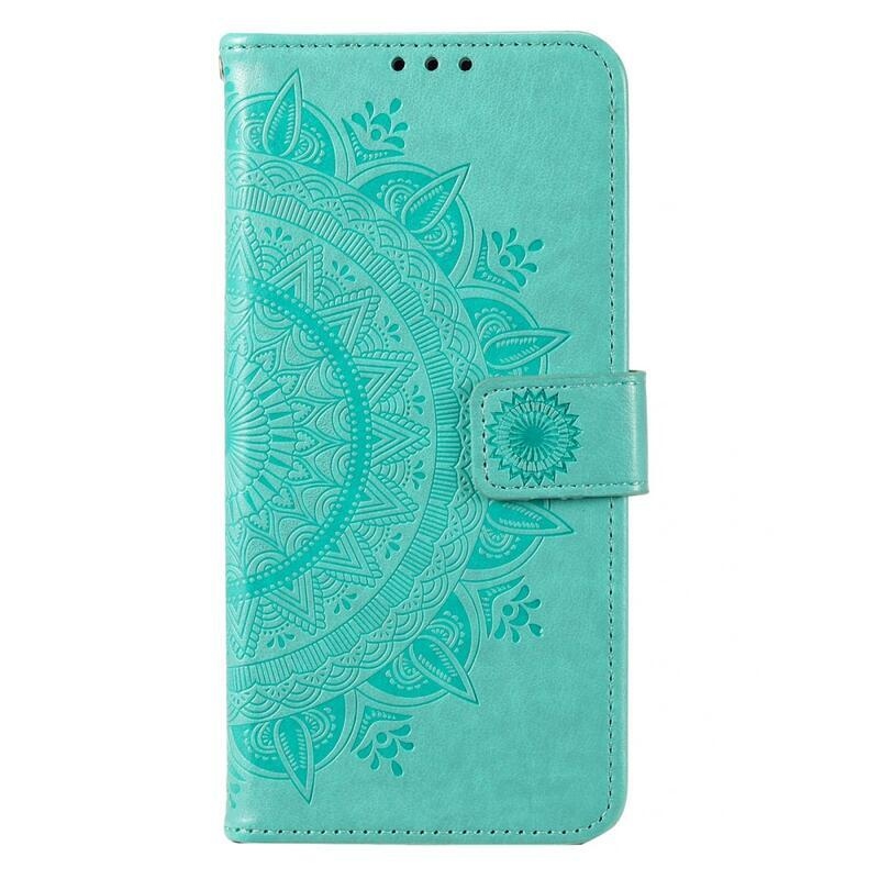Mandala knížkové pouzdro na Xiaomi Poco F5 Pro - modrozelené