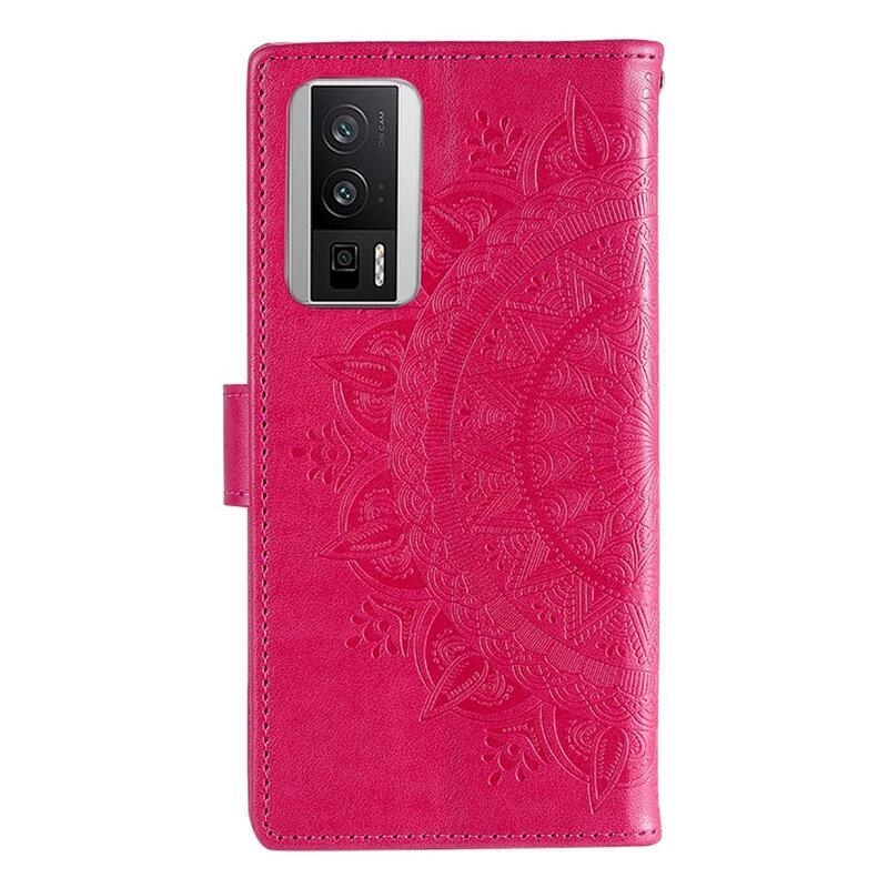Mandala knížkové pouzdro na Xiaomi Poco F5 Pro - rose