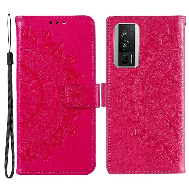 Mandala knížkové pouzdro na Xiaomi Poco F5 Pro - rose