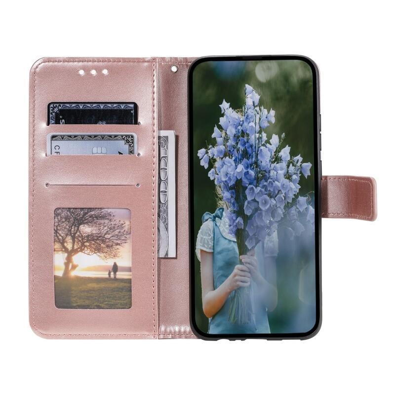 Mandala knížkové pouzdro na Xiaomi Poco F5 Pro - růžovozlaté