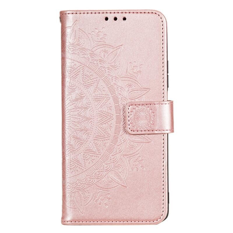 Mandala knížkové pouzdro na Xiaomi Poco F5 Pro - růžovozlaté