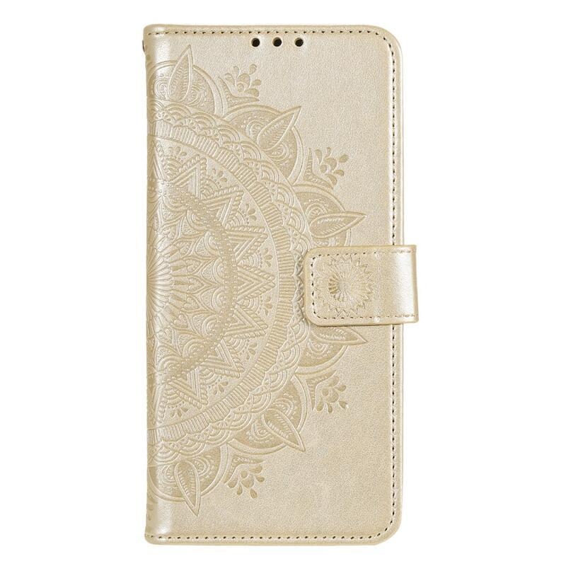 Mandala knížkové pouzdro na Xiaomi Poco F5 Pro - zlaté