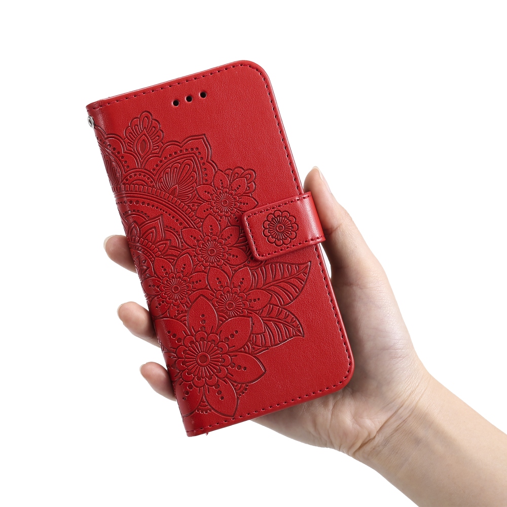 Mandala knížkové pouzdro na Xiaomi Poco X8 Pro 5G - červené