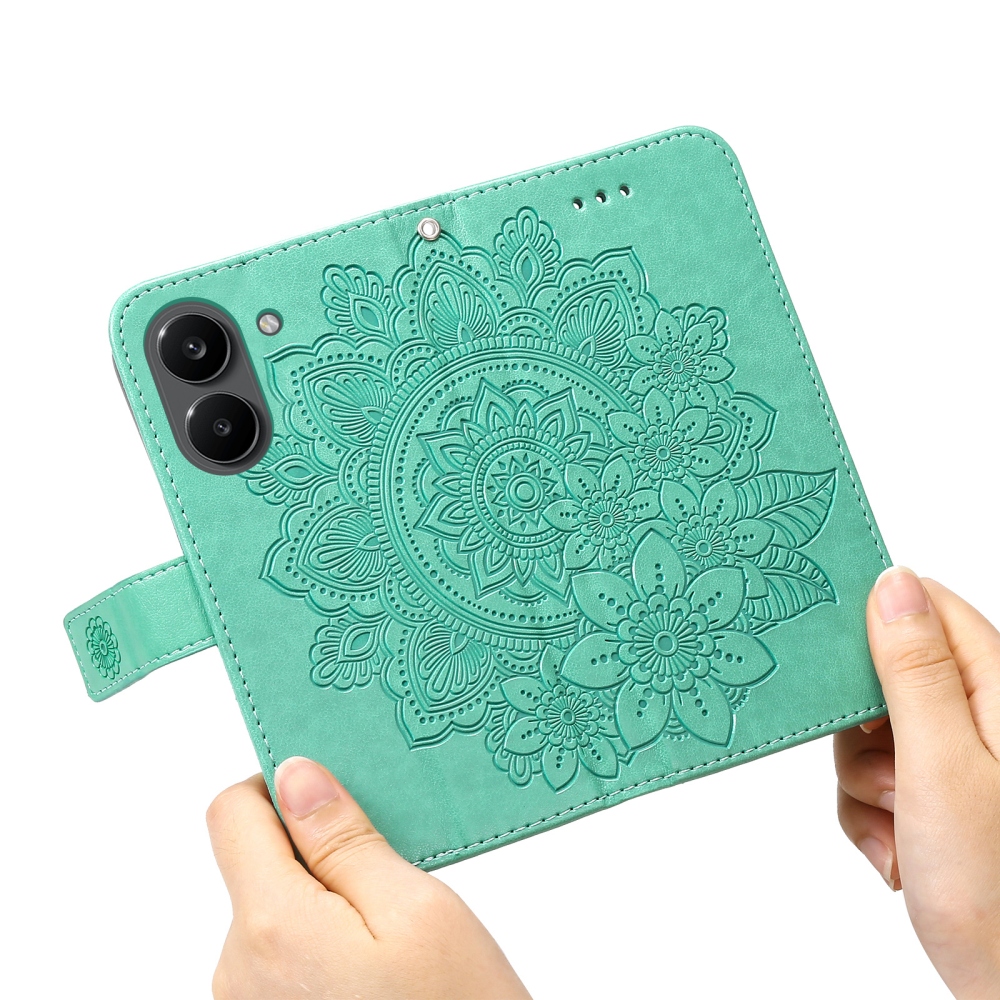 Mandala knížkové pouzdro na Xiaomi Poco X8 Pro 5G - modrozelené