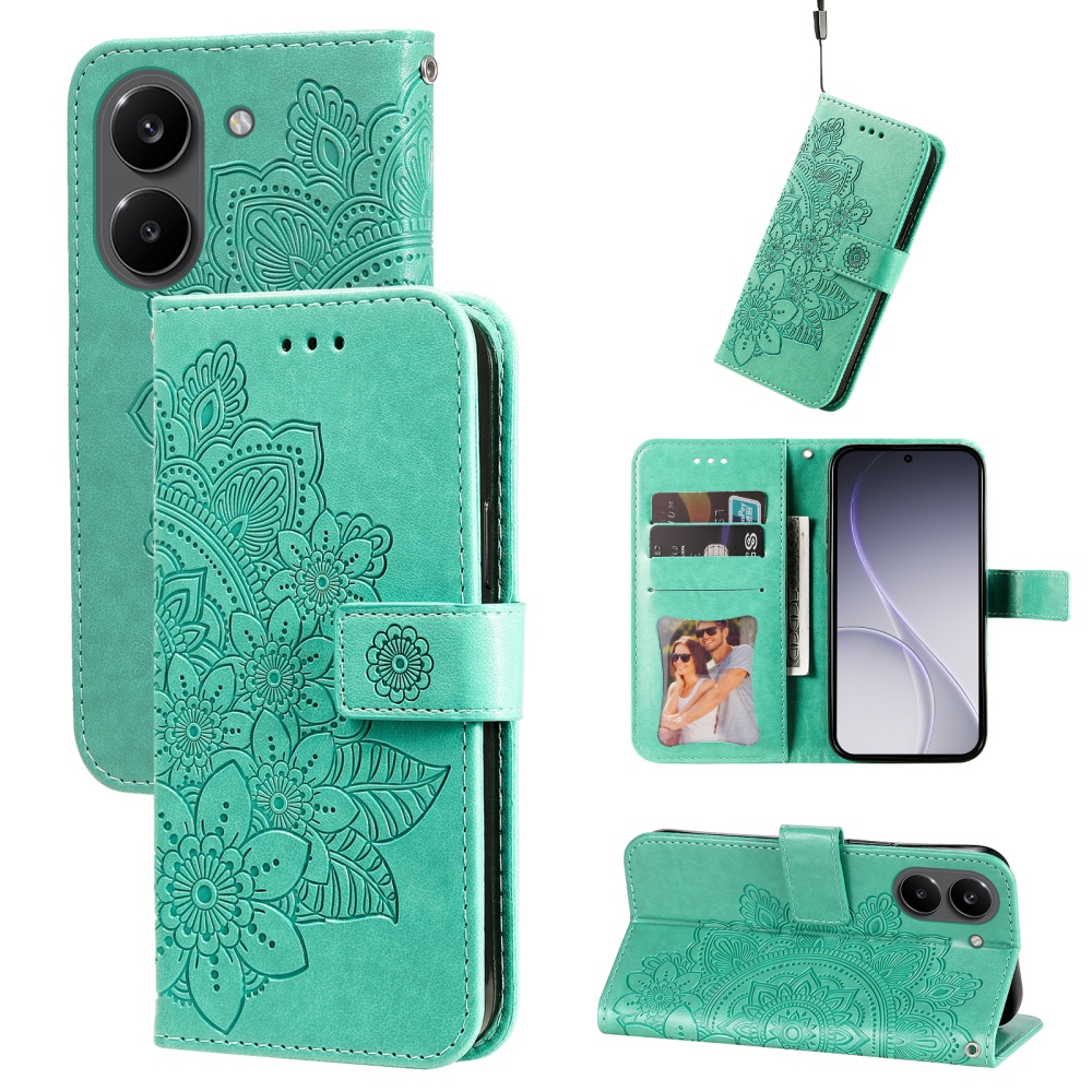 Mandala knížkové pouzdro na Xiaomi Poco X8 Pro 5G - modrozelené