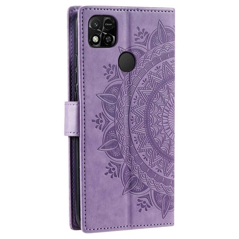 Mandala knížkové pouzdro na Xiaomi Redmi 10A - fialové